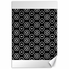 Black And White Pattern Canvas 12  X 18  by Vaneshart