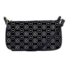 Black And White Pattern Shoulder Clutch Bag by Vaneshart