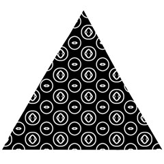 Black And White Pattern Wooden Puzzle Triangle by Vaneshart