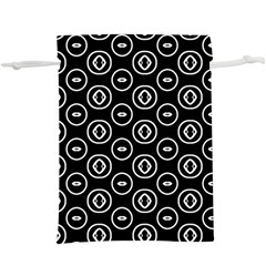 Black And White Pattern  Lightweight Drawstring Pouch (xl)