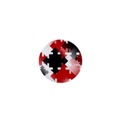 Black And Red Multi Direction 1  Mini Buttons by Vaneshart