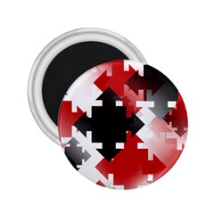 Black And Red Multi Direction 2 25  Magnets by Vaneshart