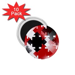 Black And Red Multi Direction 1 75  Magnets (10 Pack)  by Vaneshart