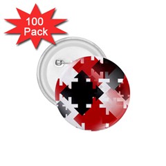 Black And Red Multi Direction 1 75  Buttons (100 Pack)  by Vaneshart