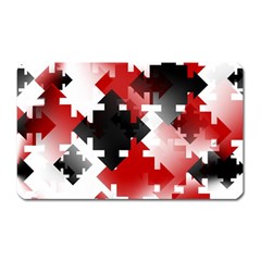 Black And Red Multi Direction Magnet (rectangular) by Vaneshart