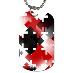 Black And Red Multi Direction Dog Tag (two Sides) by Vaneshart