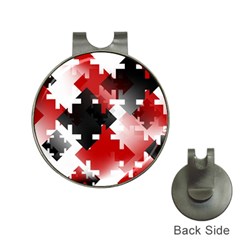 Black And Red Multi Direction Hat Clips With Golf Markers by Vaneshart