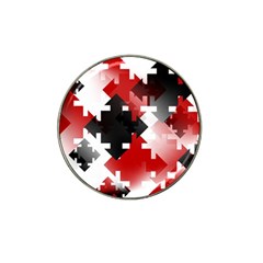 Black And Red Multi Direction Hat Clip Ball Marker (10 Pack) by Vaneshart