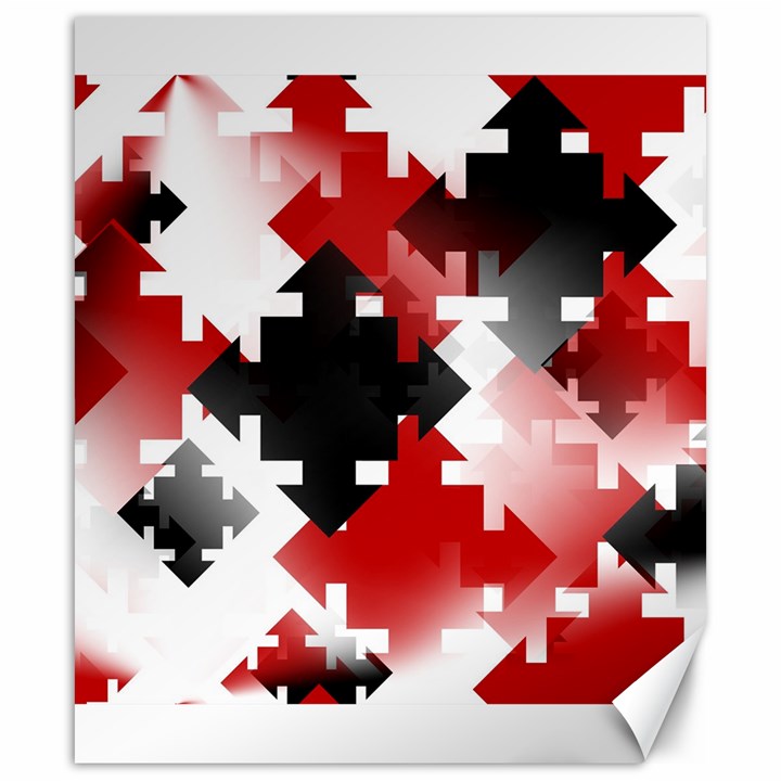 Black And Red Multi Direction Canvas 20  x 24 