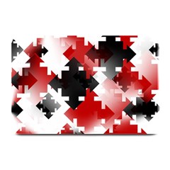 Black And Red Multi Direction Plate Mats by Vaneshart