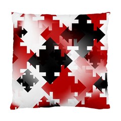 Black And Red Multi Direction Standard Cushion Case (one Side) by Vaneshart