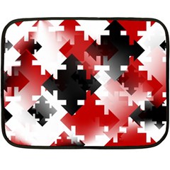 Black And Red Multi Direction Double Sided Fleece Blanket (mini)  by Vaneshart