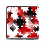 Black And Red Multi Direction Memory Card Reader (Square 5 Slot) Front