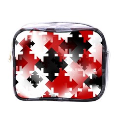 Black And Red Multi Direction Mini Toiletries Bag (one Side) by Vaneshart