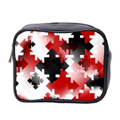 Black And Red Multi Direction Mini Toiletries Bag (two Sides) by Vaneshart