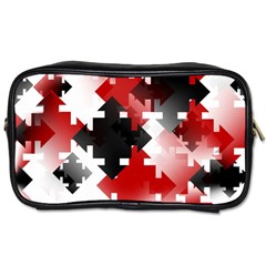 Black And Red Multi Direction Toiletries Bag (one Side) by Vaneshart