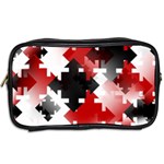 Black And Red Multi Direction Toiletries Bag (Two Sides) Back