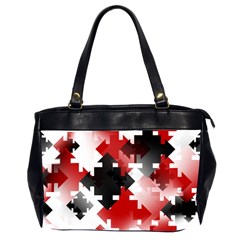 Black And Red Multi Direction Oversize Office Handbag (2 Sides) by Vaneshart