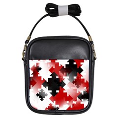 Black And Red Multi Direction Girls Sling Bag by Vaneshart