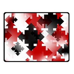 Black And Red Multi Direction Fleece Blanket (small) by Vaneshart