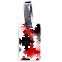 Black And Red Multi Direction Luggage Tag (two Sides) by Vaneshart