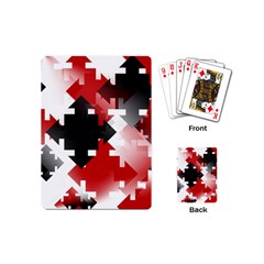 Black And Red Multi Direction Playing Cards Single Design (mini) by Vaneshart