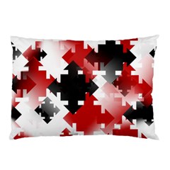 Black And Red Multi Direction Pillow Case (two Sides) by Vaneshart