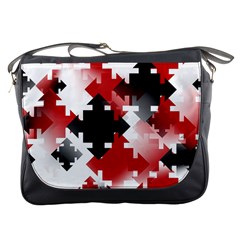 Black And Red Multi Direction Messenger Bag by Vaneshart