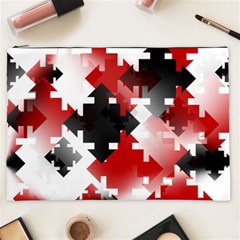 Black And Red Multi Direction Cosmetic Bag (xxl) by Vaneshart