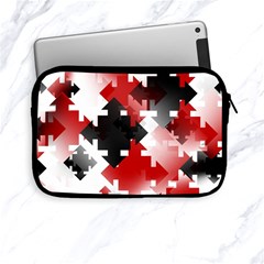 Black And Red Multi Direction Apple Ipad Mini Zipper Cases by Vaneshart