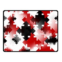 Black And Red Multi Direction Double Sided Fleece Blanket (small)  by Vaneshart