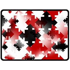 Black And Red Multi Direction Double Sided Fleece Blanket (large)  by Vaneshart