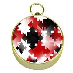 Black And Red Multi Direction Gold Compasses by Vaneshart