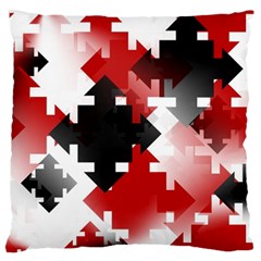 Black And Red Multi Direction Standard Flano Cushion Case (two Sides) by Vaneshart