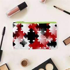 Black And Red Multi Direction Cosmetic Bag (xs) by Vaneshart