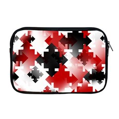 Black And Red Multi Direction Apple Macbook Pro 17  Zipper Case by Vaneshart