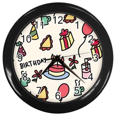 Kids Birthday Wall Clock (black) by Vaneshart