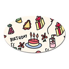 Kids Birthday Oval Magnet by Vaneshart