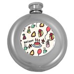 Kids Birthday Round Hip Flask (5 oz) Front