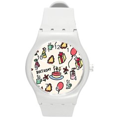 Kids Birthday Round Plastic Sport Watch (m) by Vaneshart