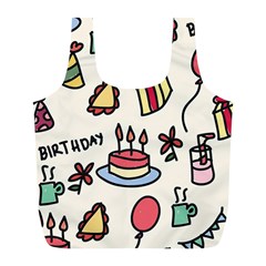 Kids Birthday Full Print Recycle Bag (l) by Vaneshart