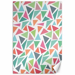 Colorful Triangle Vector Pattern Canvas 20  X 30  by Vaneshart