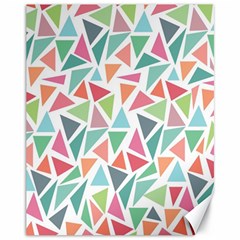 Colorful Triangle Vector Pattern Canvas 11  X 14  by Vaneshart