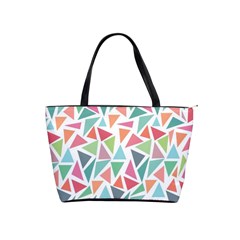 Colorful Triangle Vector Pattern Classic Shoulder Handbag by Vaneshart