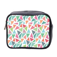 Colorful Triangle Vector Pattern Mini Toiletries Bag (two Sides) by Vaneshart