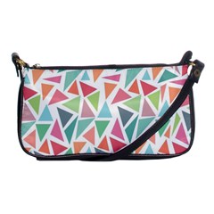 Colorful Triangle Vector Pattern Shoulder Clutch Bag by Vaneshart