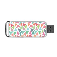 Colorful Triangle Vector Pattern Portable Usb Flash (one Side) by Vaneshart