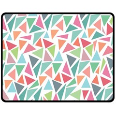 Colorful Triangle Vector Pattern Double Sided Fleece Blanket (medium)  by Vaneshart