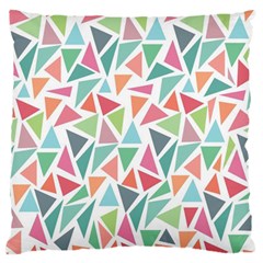 Colorful Triangle Vector Pattern Large Flano Cushion Case (two Sides) by Vaneshart