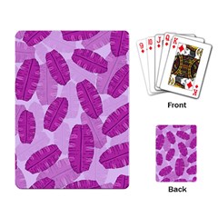 Exotic Tropical Leafs Watercolor Pattern Playing Cards Single Design (rectangle) by Vaneshart